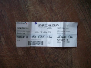 Unused Boarding Pass ~ American Airlines, Flight AA5042 - Picture 1 of 1