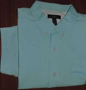 Club Room Casual Button-Front Short Sleeve Shirt Novelty Blue Size L - Imagen 1 de 2
