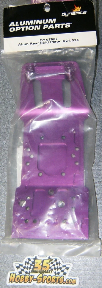 Dynamite Aluminum Purple Rear Skid Plate For HPI Savage S21 S25 DYN7567 - Image 1 of 2
