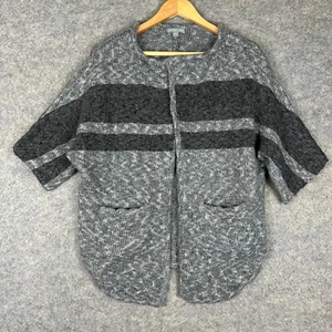 James Perse Merino Wool Blend Cardigan Sweater Womens Small 1 Open 3/4 Sleeve - Picture 1 of 8