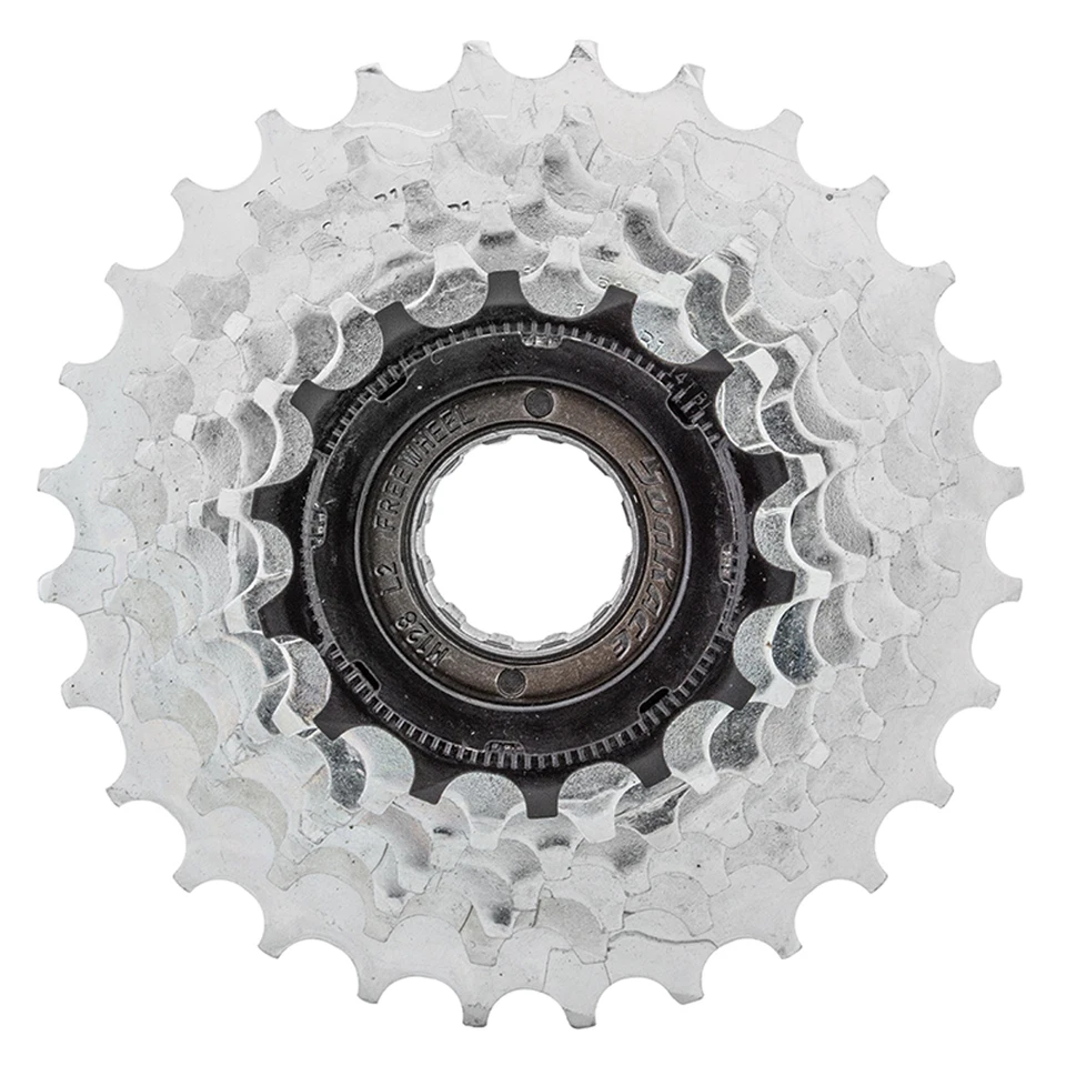Sunrace M2A 7-Speed Freewheel Sprocket 14-28T Silver Index Shifting 7sp Threaded - Image 1 of 1