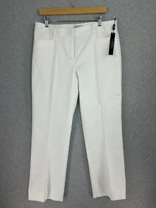NWT Women's Tahari Arthur S. Levine White Petite Pants 12P Josh Trousers Office - Picture 1 of 14