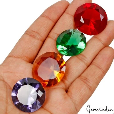 4 Pc Hydro Tourmaline Round Cut Multi Colors 217.50 Cts Flawless Loose Gemstones - Image 1 of 4