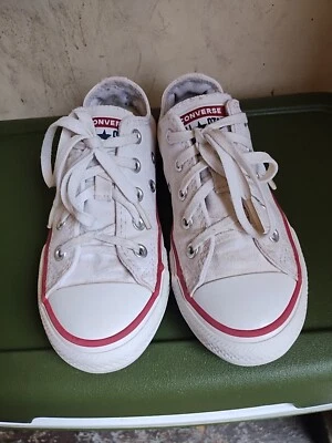 Zapatos de baloncesto unisex blancos talla 12 Converse Chuck Taylor All Star vintage para niños Foto 1 de 4