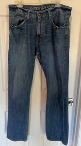 Pantalones de mezclilla para hombre American Eagle Outfitters originales rectos lavado medio 34 X 34 - Imagen 1 de 10