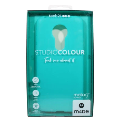 Tech21 Studio Colour Series Rugged Slim Case for Motorola Moto G7 - Teal - Image 1 of 2