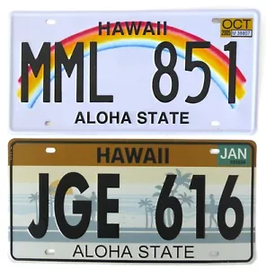 Sammlung von 2 USA Nummernschild HAWAII License Plates METALLSCHILD - Bild 1 von 2