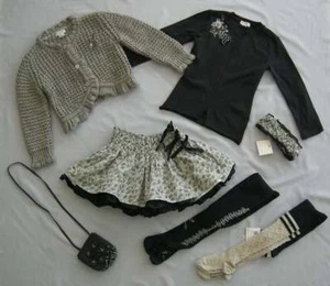 Preloved & NWT Eliane et Lena HEADBAND CARDIGAN TOP SKIRT BAG TIGHTS SET 4a 3- 4 - Picture 1 of 10