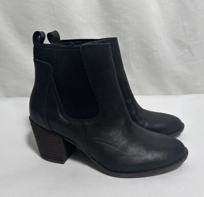 Lucky Brand Womens Shoes Booties Boots Size 6.5M /37 Leather Black Zip New $139 - Image 1 of 4