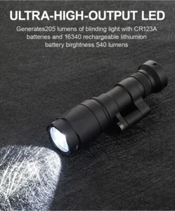 WADSN Tactical M340A LED Scout Torcia Luce KX1A Caccia per M-LOK Keymod - Foto 1 di 14