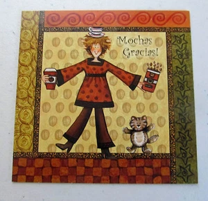 Leanin Tree Thank You Greeting Card Coffee Multi Color Qubes Series Q2 - Picture 1 of 2