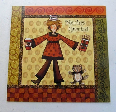 Leanin Tree Thank You Greeting Card Coffee Multi Color Qubes Series Q2 - Image 1 of 2