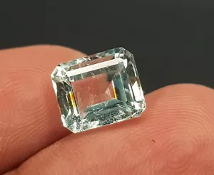 3.55 Ct Natural Loupe clean Aquamarine, Aquamarine Octagon, July Birthstone - Picture 1 of 5