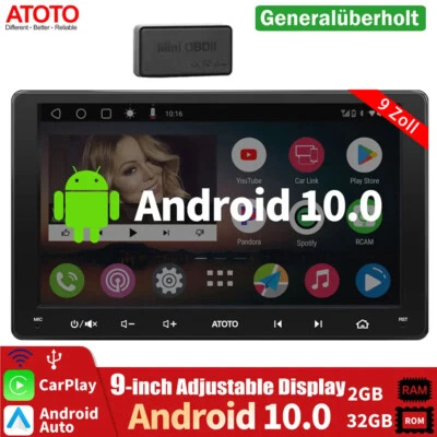 ATOTO 9 Zoll A6 PF Android OBD II Autoradio GPS Navi Android Auto ChatGPT-AI OBD - Bild 1 von 4