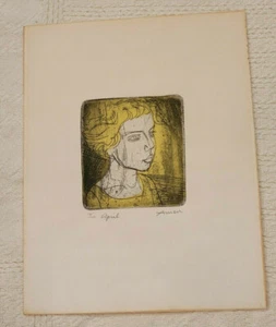Irving Amen Artista Firmado Grabado en Madera Arte ""Abril"" Edición Limitada 189/200 - Imagen 1 de 6