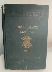 VINTAGE RHODE ISLAND MANUAL 1919 STATE GENERAL ASSEMBLY RULES & ORDERS w/ MAP - Bild 1 von 10