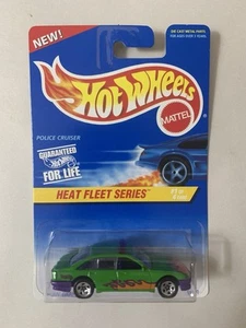 Hot Wheels 1997 Heat Fleet Series Police Cruiser Green Die Cast - Picture 1 of 2