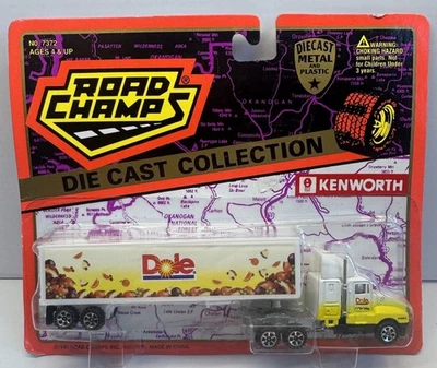 Vintage 1994 Road Champs Dole Tractor Trailer Die-Cast Truck HO Scale Kenworth - Image 1 of 2