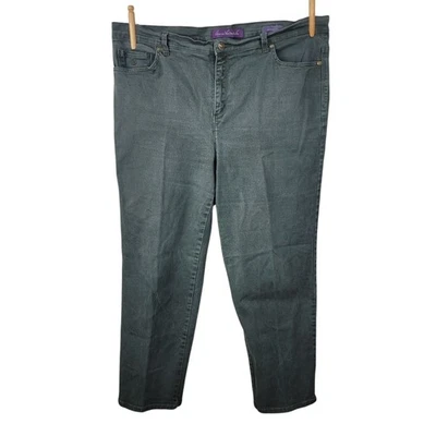 Jeans Gloria Vanderbilt Amanda Talla Grande 18W Denim Recto Promedio Gris Verde Foto 1 de 4