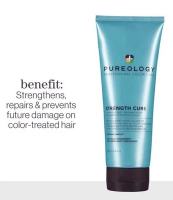 PUREOLOGY STRENG CURE 6.8 OZ SUPERFOOD DEEP TREATMENT HAIR REPAIR MASK / MASQUE - Image 1 of 4