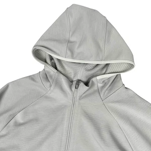 Lululemon Hoodie Herren Large weiß Gridliner durchgehender Reißverschluss Performance Fitnessstudio Lounge - Bild 1 von 9