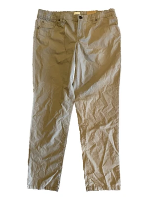 Pantalones para mujer Bass nuevos con etiquetas 10 Boyfriend Fit caqui para rodar o usar largos - no denim Foto 1 de 4