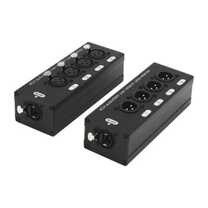 2PCS 4 Channel XLR Male Female to Single Ethercon Audio Network Cable Extender - Picture 1 of 11