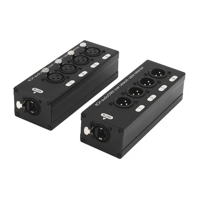 2PCS 4 Channel XLR Male Female to Single Ethercon Audio Network Cable Extender - Image 1 of 4