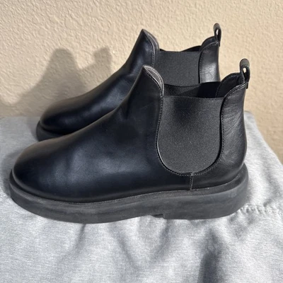 Botín Marsell Gomello de cuero negro para mujer talla 8 italiano 38 Foto 1 de 4