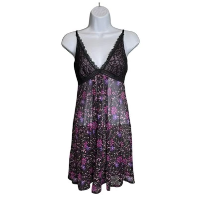 Camisón para mujer On Gossamer de encaje floral Babydoll lencería quimise talla M vampiro Foto 1 de 4