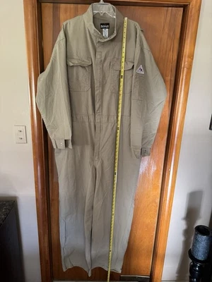 Bulwark  Flame Resistant Excel Beige Tan FR Coveralls Size 52 L  CAT 2 - Image 1 of 4