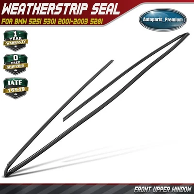 Front Upper Window Windshield Trim Seal Molding for BMW 525i 530i 2001-2003 528i - Image 1 of 4