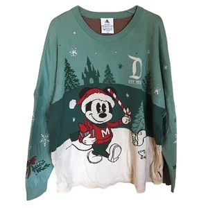 Mickey Mouse Holiday Spirit Jersey Sweater Adult Disneyland Resort Size US XXL - Picture 1 of 4