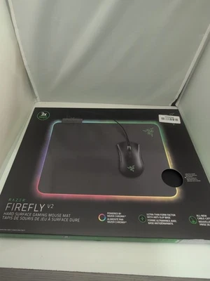 Alfombrilla de ratón para juegos Razer Firefly V2 superficie dura RGB cromada alfombrilla leer descripción Foto 1 de 4
