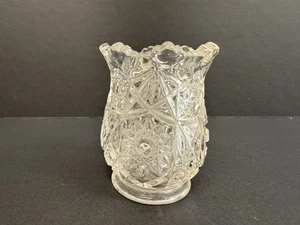 Soporte para palillo de dientes de vidrio transparente EAPG Fostoria Brazillian - Imagen 1 de 5