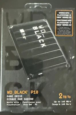 WD Black P10 Portable Game Drive 2TB Playstation Xbox PC External HDD New Sealed - Image 1 of 4