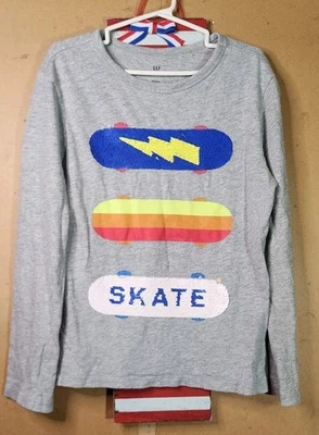 Girls Long Sleeve Gap Tshirt Size Med With Reversible Sequin Design  - Image 1 of 4
