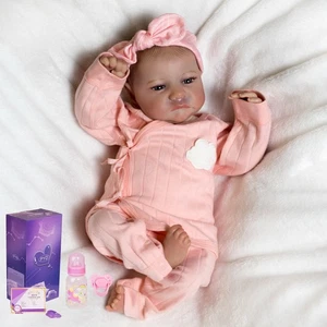 Lifelike Real Reborn Dolls Realistic Newborn Baby Doll Vinyl Silicone Girl Gift - Picture 1 of 7