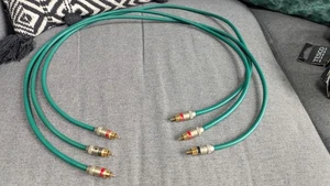 Audioquest Jade Hyperlitz Interconnect RCA Cables X 3 All 1m - Picture 1 of 4