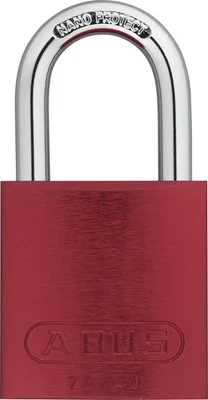 Abus 1.5 Inch Lightweight Red Padlock Anodized Aluminum For Industrial Use - Image 1 of 3