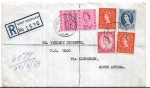 QEII 1963 DATTILOGRAFIA REG WEST WICKHAM COVER TO SUDAFRICA MY REF 6376 - Foto 1 di 2