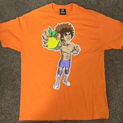 Camiseta de Lucha Libre WWE Carlito Eat Spit Dibujos Animados Extra Grande Naranja XL Foto 1 de 4