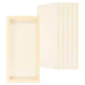 6Pcs 6"x12" Wood Panels Board Unfinished Square Wood Canvas Boards - Picture 1 of 6