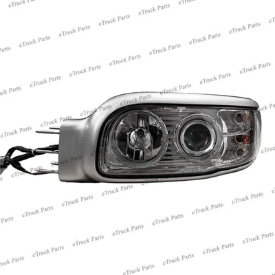 2008 - Peterbilt 388 389 567 589 LH Halogen Headlight w/ Matte Chrome Housing - Image 1 of 4