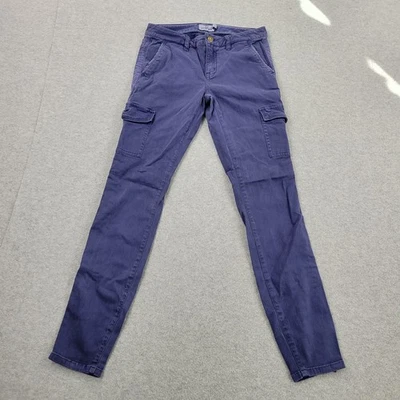 Pantalones cargo Vineyard Vines para mujer 00 azules ajustados al tobillo cremallera medida 28x28 Foto 1 de 4