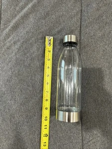 Mainstays 22oz Clear Plastic Stainless Steel Water Bottle New Thirsty Hydration - Picture 1 of 1