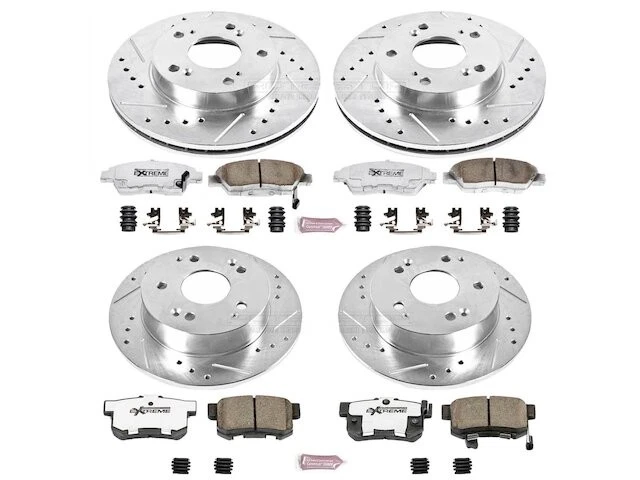 Kit de pastillas de freno y rotor delanteras y traseras 85WNWQ36 para Honda Civic 2004 2005 Foto 1 de 1