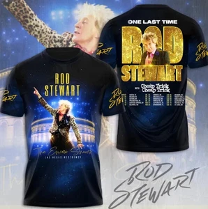 Rod Stewart One Last Time Tour 2025 Konzert 3D gedruckt T-Shirt - Bild 1 von 4