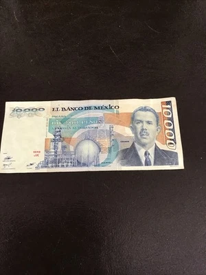 Banco de México 10000 Pesos 1983 Moneda Mexicana Mitología Azteca Foto 1 de 2