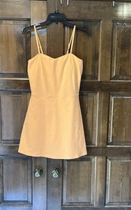 ALO YOGA Soft Courtside Tennis Dress Cantaloupe Orange Size Large Stretch - Picture 1 of 9